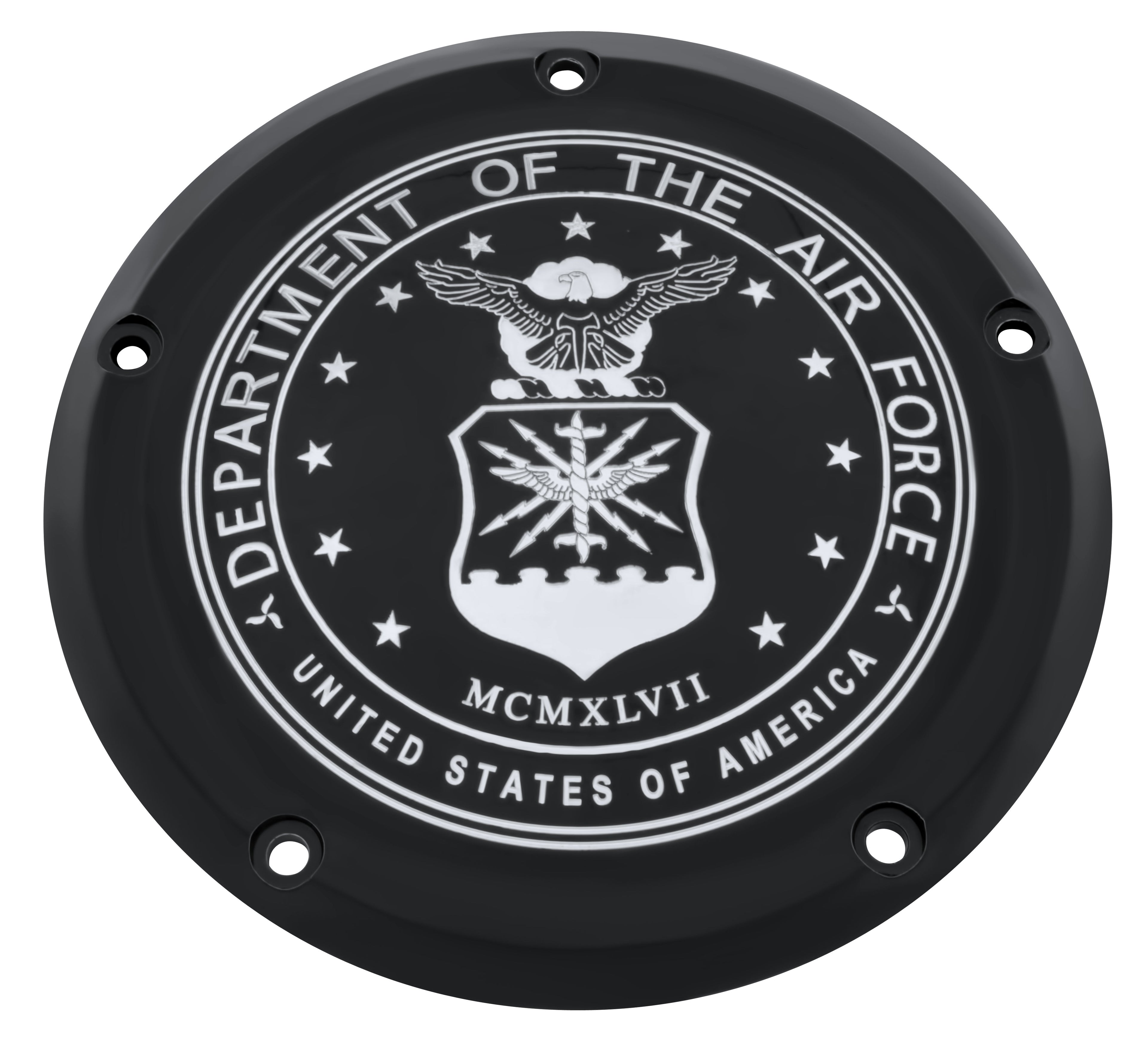black timing cover with Department of Air Force seal