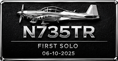 First Solo aircraft plaque