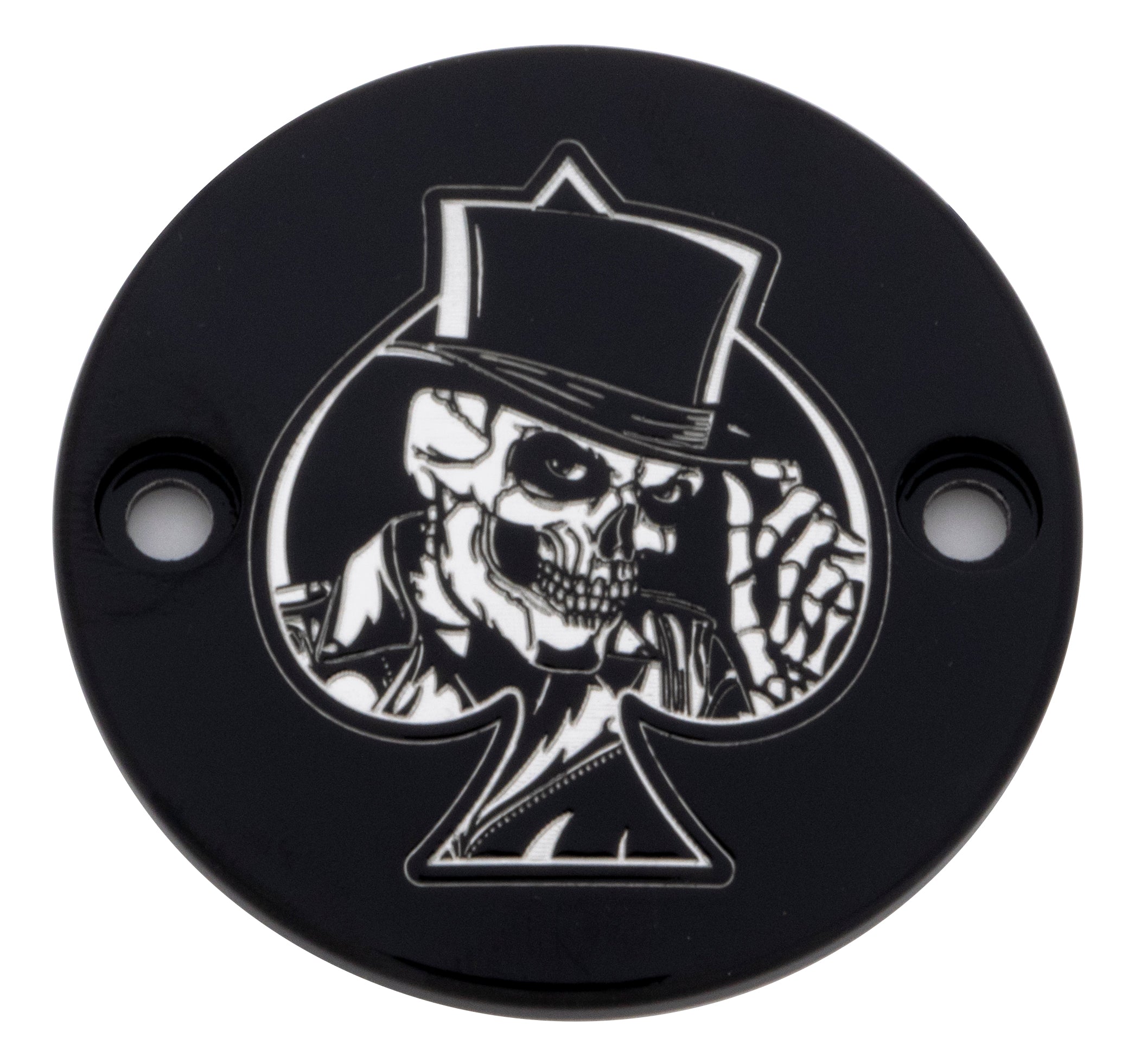 Ace of Spades Skull- Black Gloss M8 Timing Cover
