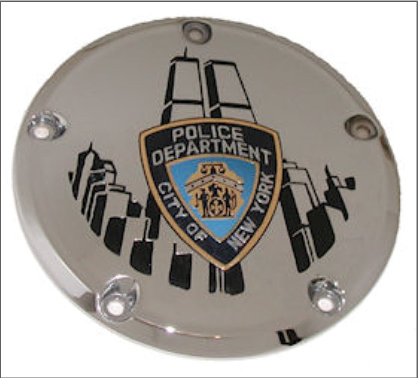 NYPD Twin Towers - 7¾ inch Derby Cover, Gold Plated