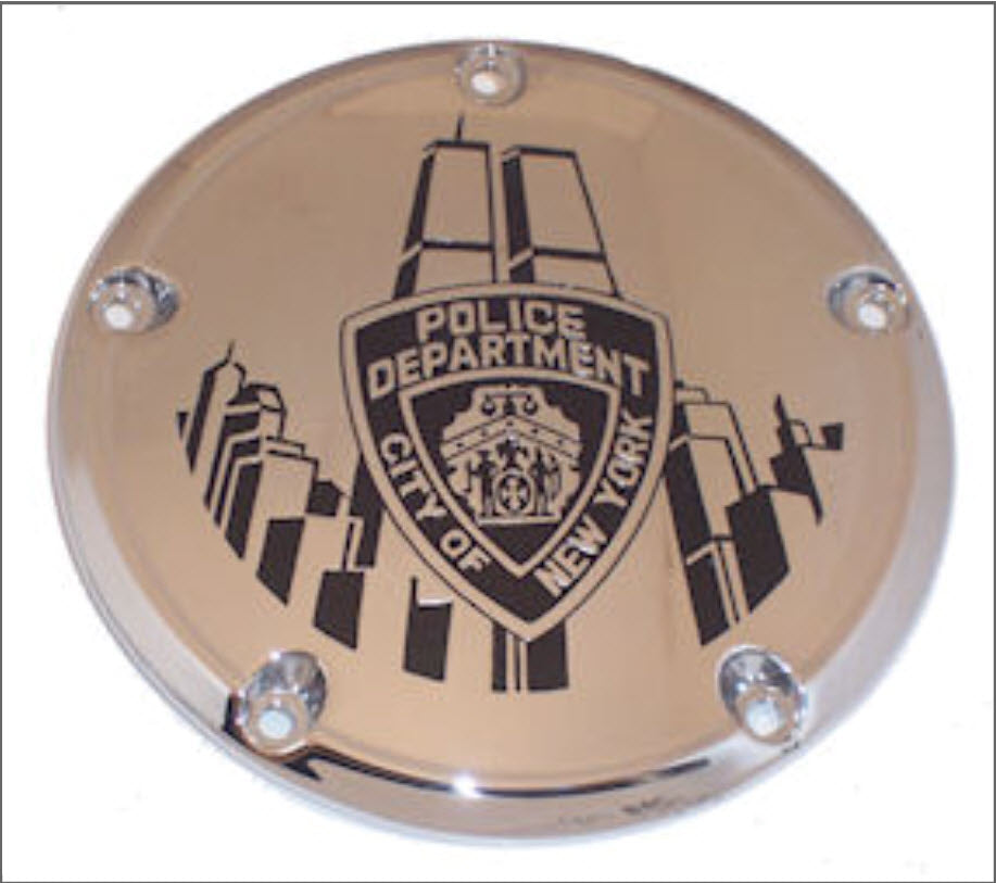 NYPD-Twin Towers; Black/Chrome- TC Derby