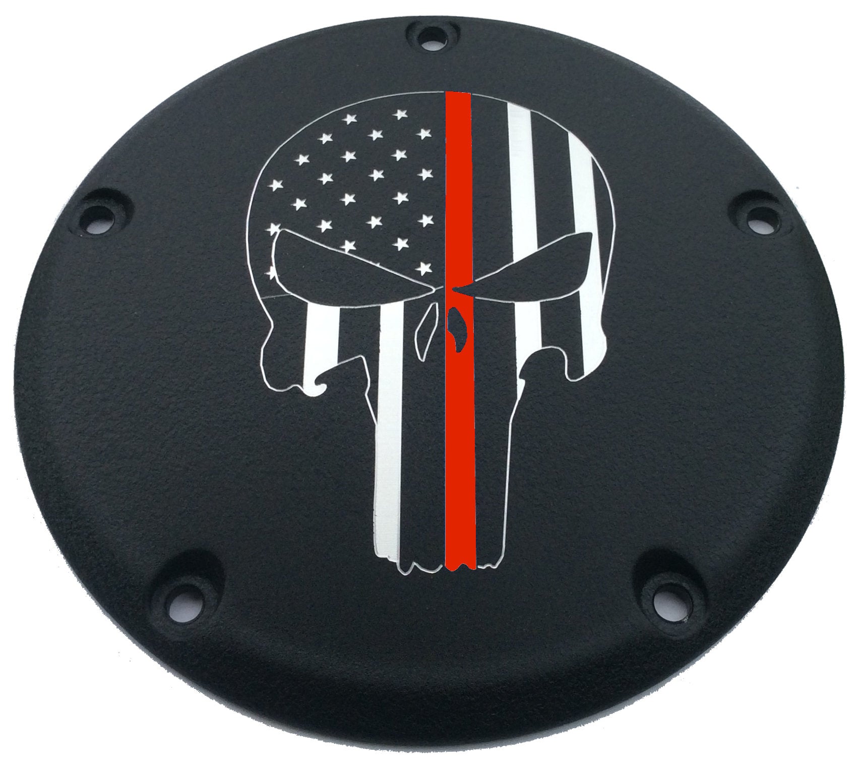 Red Line Punisher Derby Cover, Black Gloss,