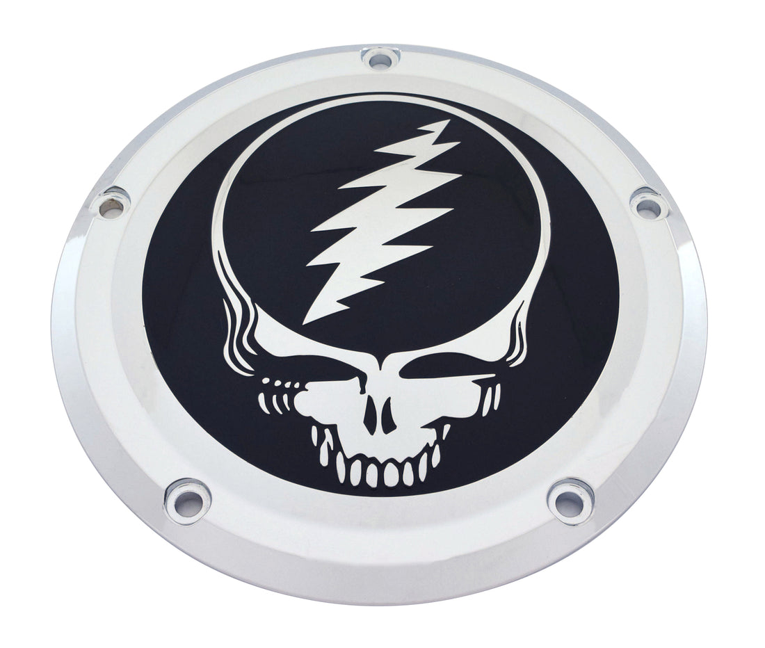 Steal Your Face - 7¾ inch Derby Cover, Black and Chrome