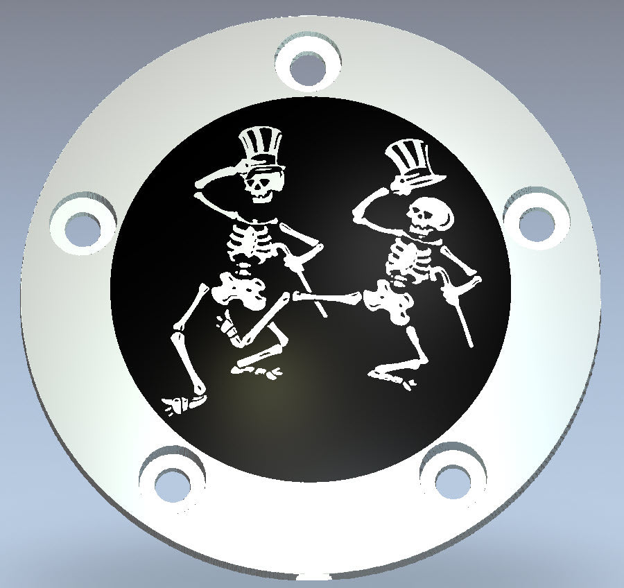 Dancing Skeletons - Black and Chrome TC Timer