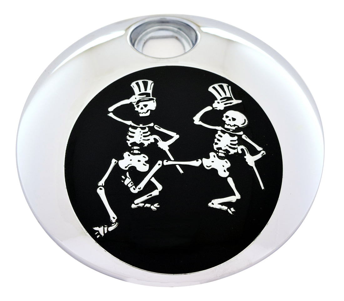Dancing Skeletons Black and Chrome Fuel Door (2008-Present)