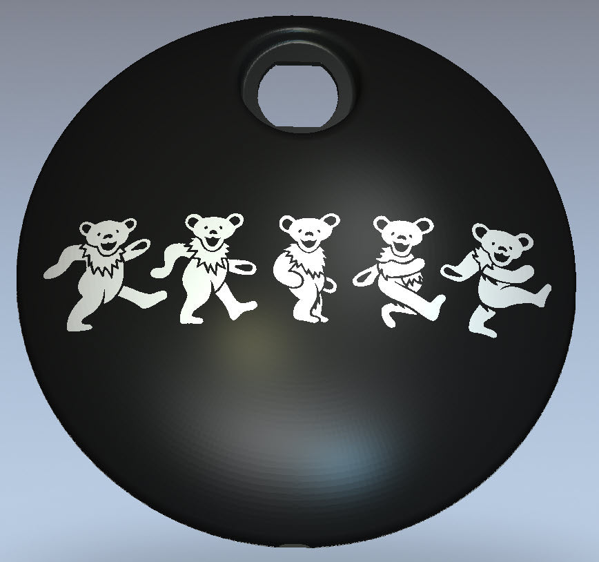 Dancing Bears Black Contrast Cut Fuel Door (2008-Present)