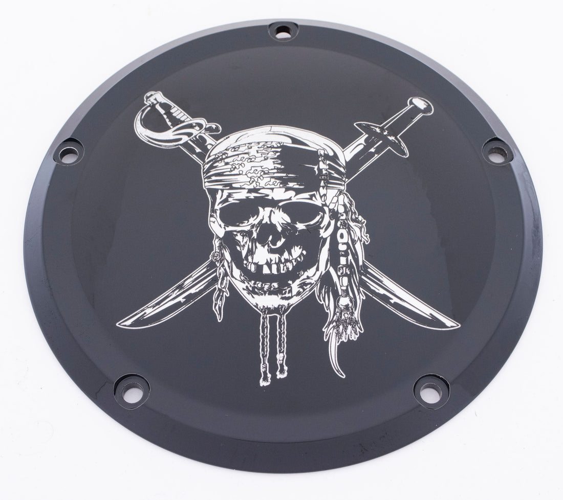 Jolly Roger -7¾ inch Derby Cover Black