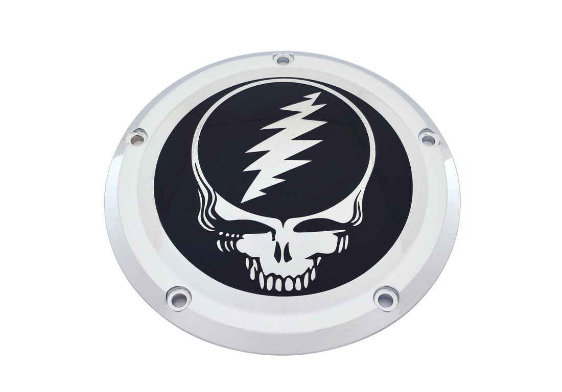 Steal Your Face - 7¼ inch Derby Cover, Black and Chrome