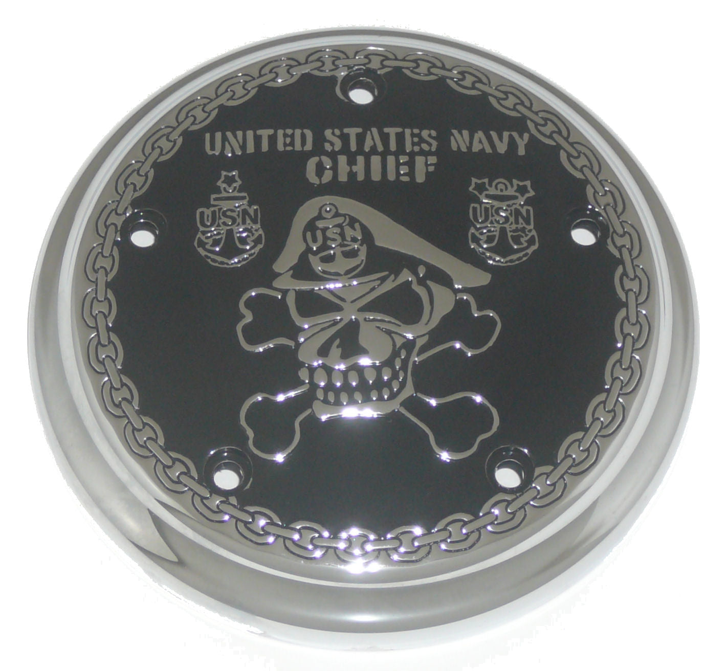Navy Chief - Skull & Crossbones- TC Air Cleaner Cover