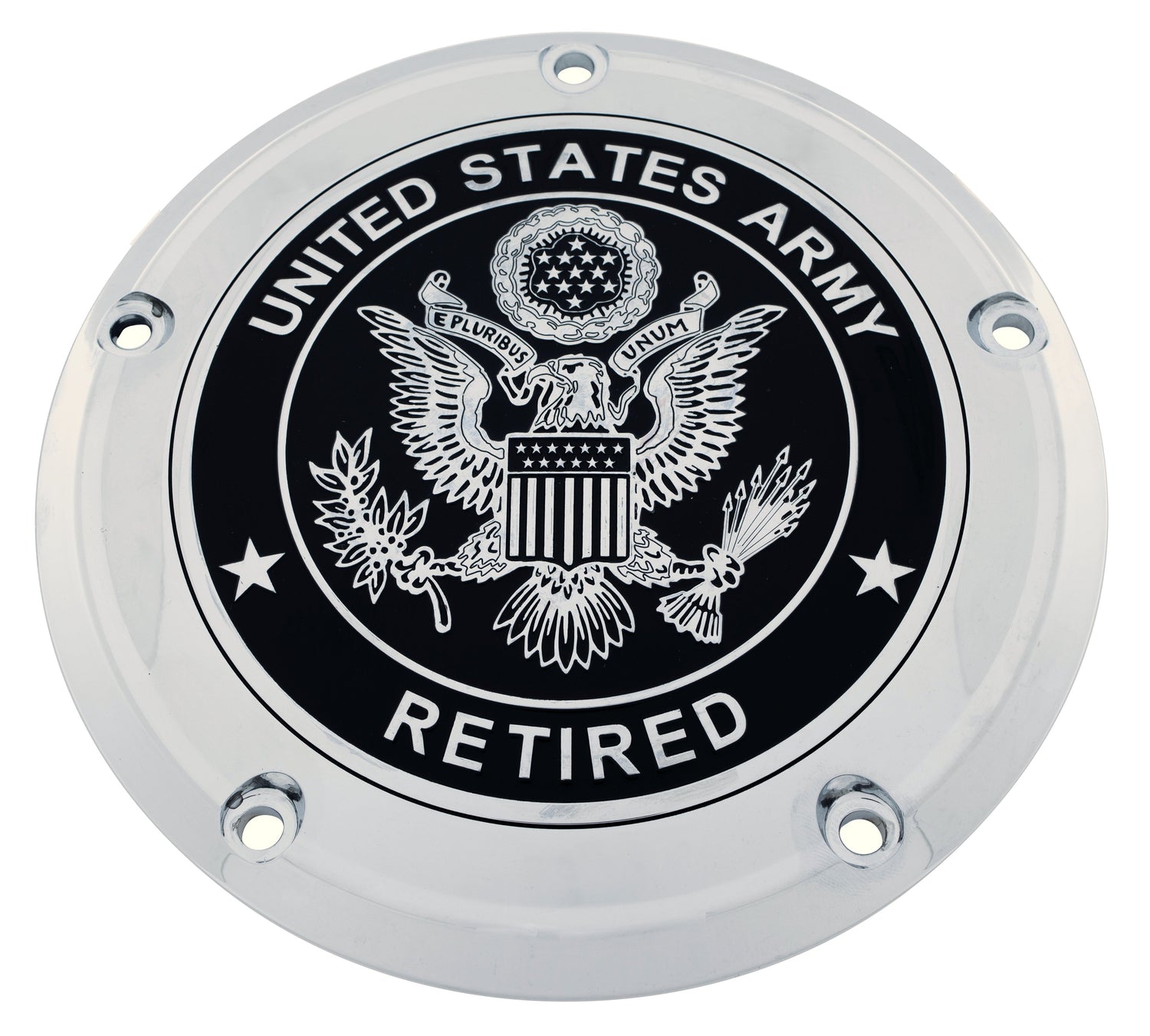 Army Seal, Black &amp; Chrome Retired