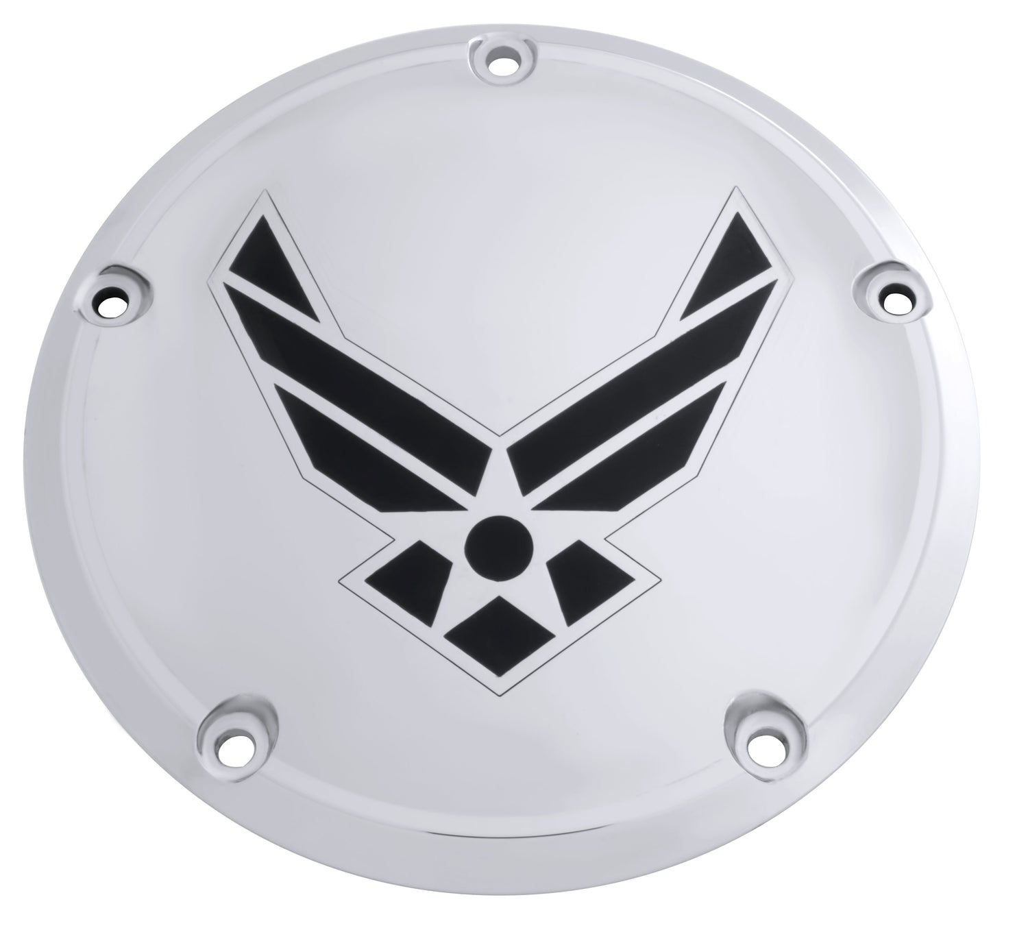 silver timing cover with black U.S. Air Force seal