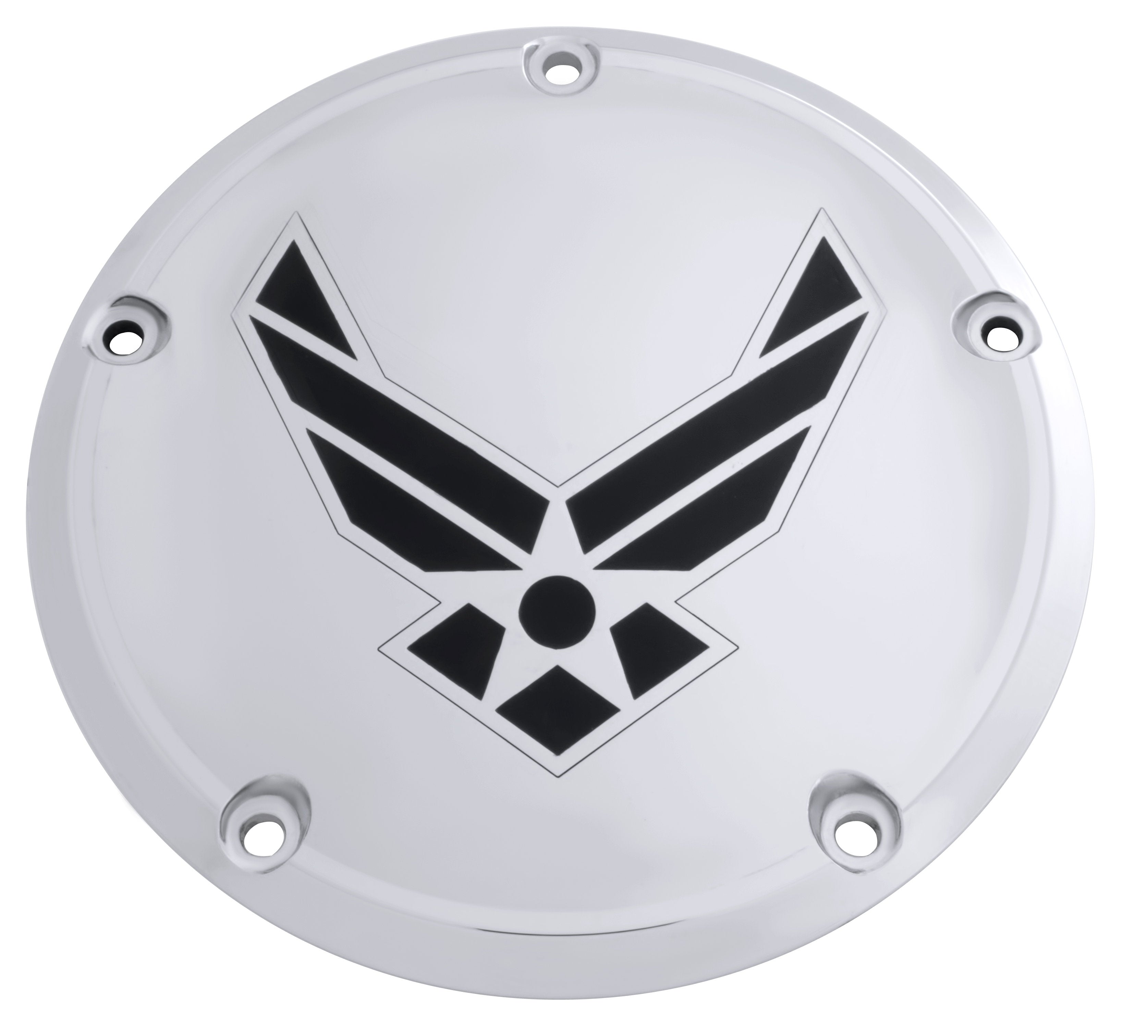 silver timing cover with black U.S. Air Force seal