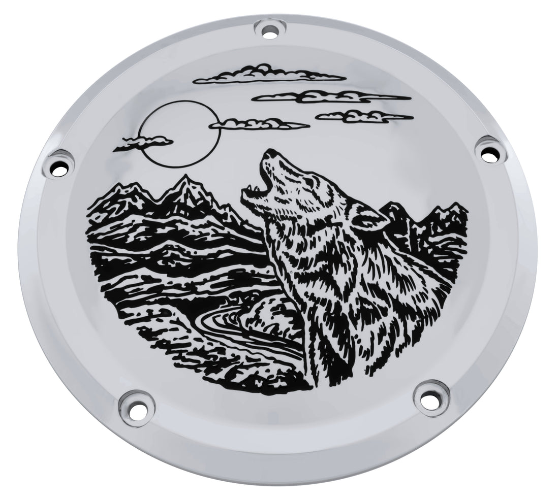 Wolf &amp; Mountain Range   2019 &amp; Later Softail Derby Cover