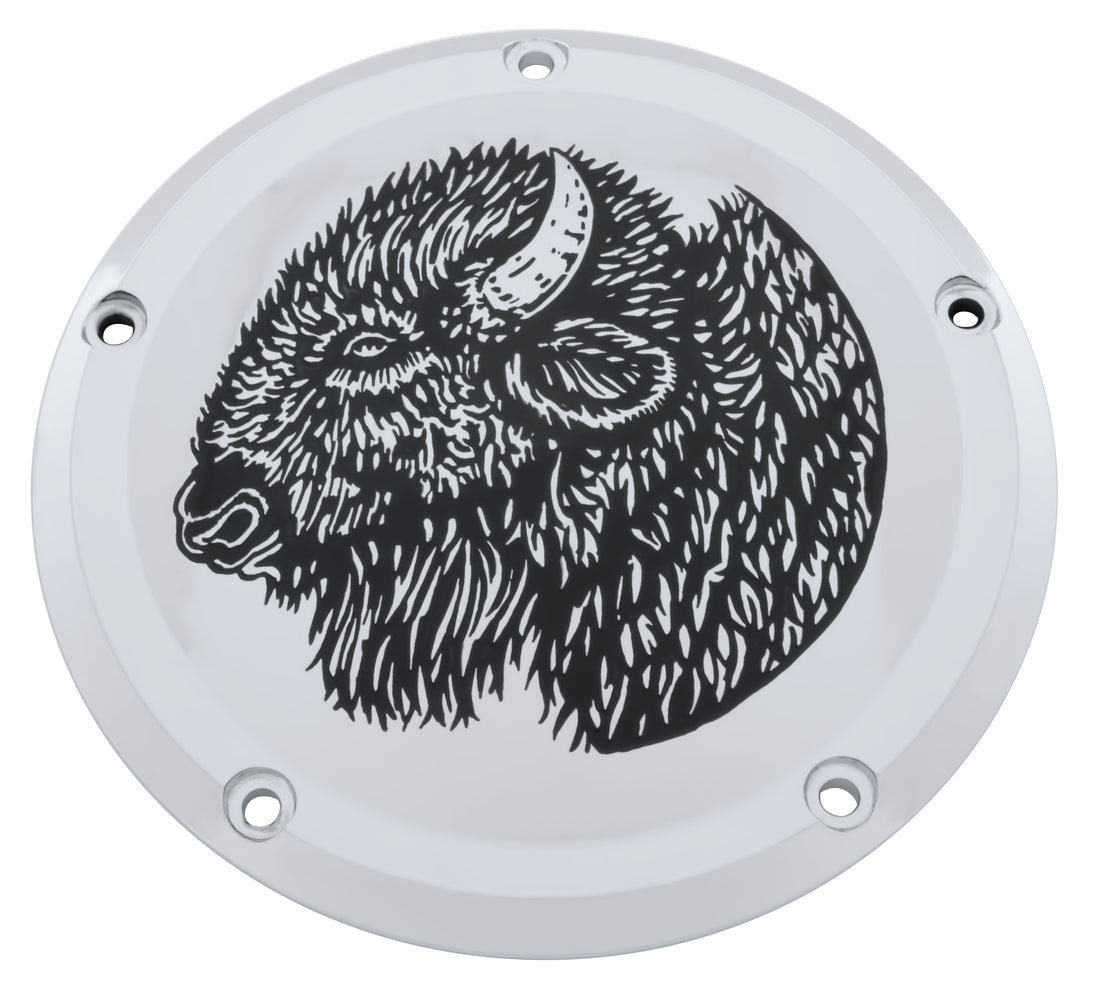 Buffalo Head -  TC Derby Cover, 7 ¼ inches in diameter