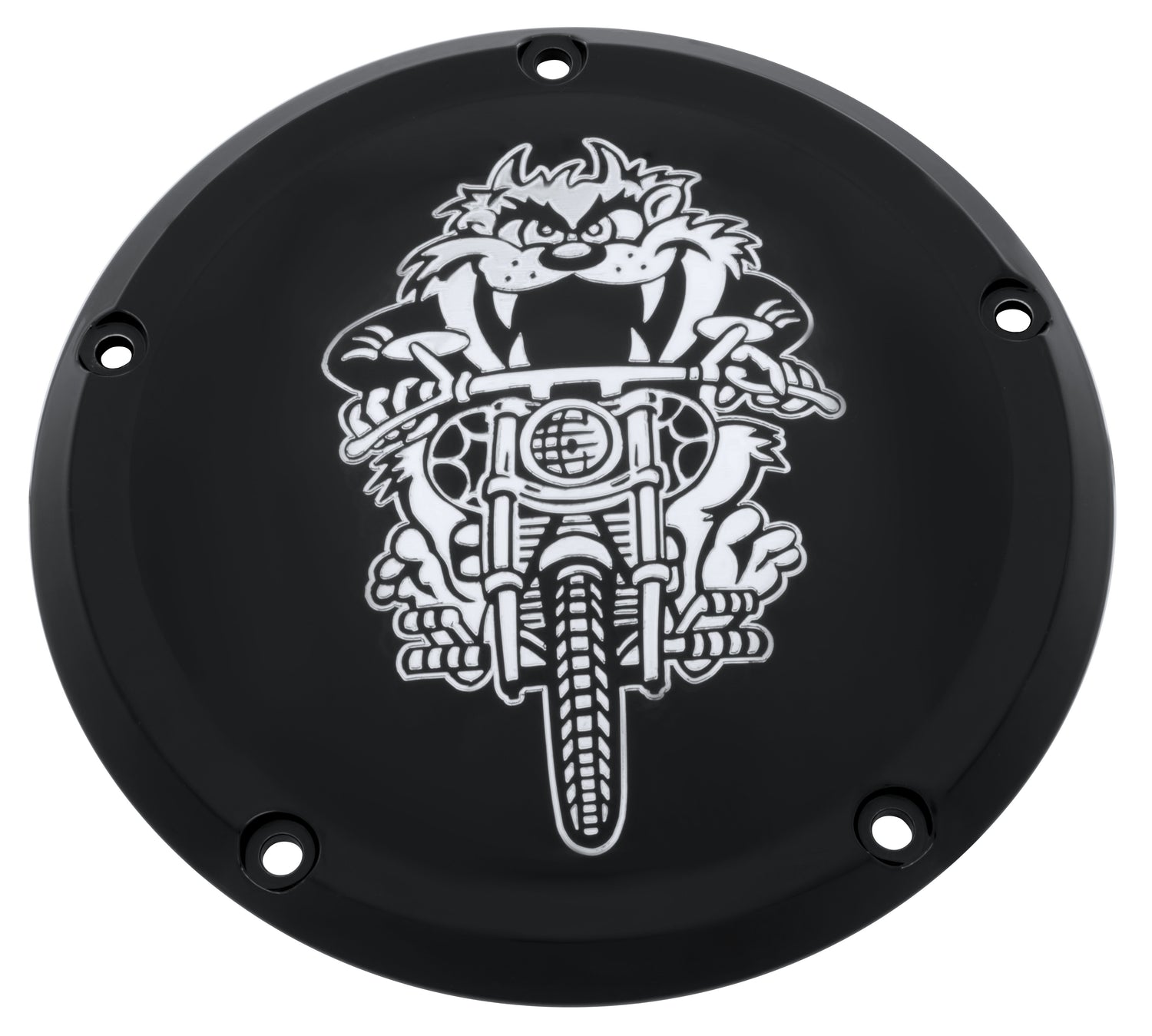 Tasmanian Devil    Black Gloss Derby Cover, 7 ¾ inches diameter