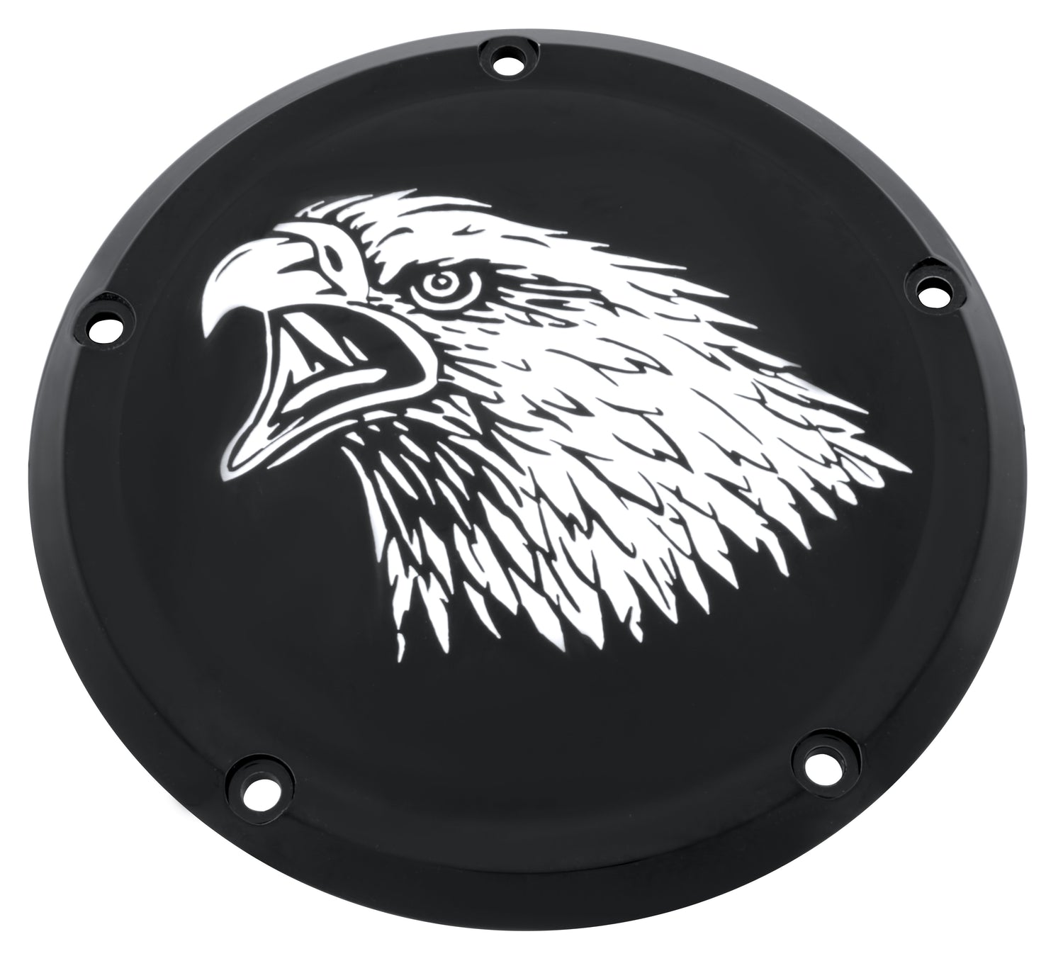 Screeching Eagle   2019 &amp; Later Black Gloss Softail Derby Cover