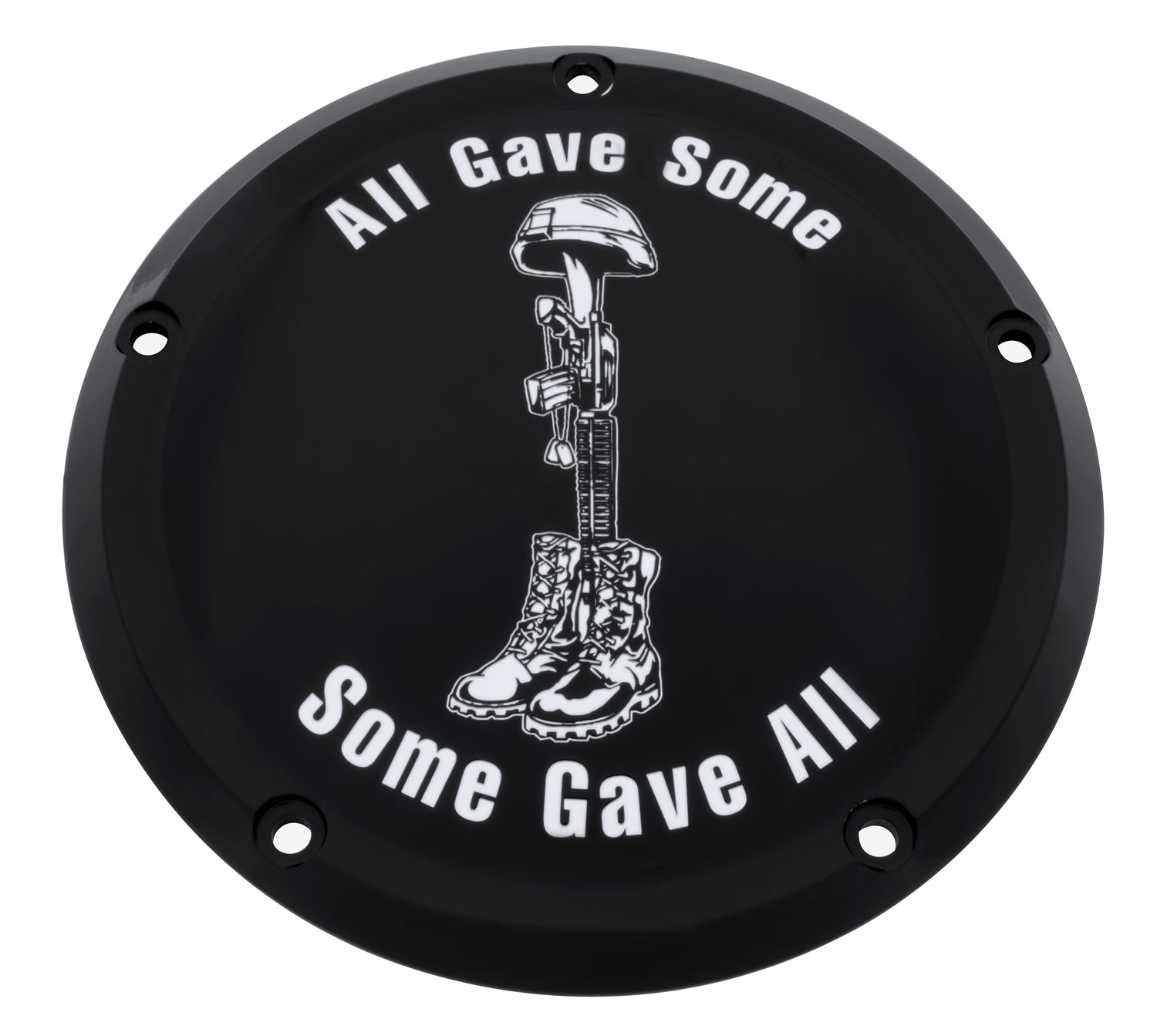 Soldiers Cross    Black Gloss Derby Cover, 7 ¾ inches diameter