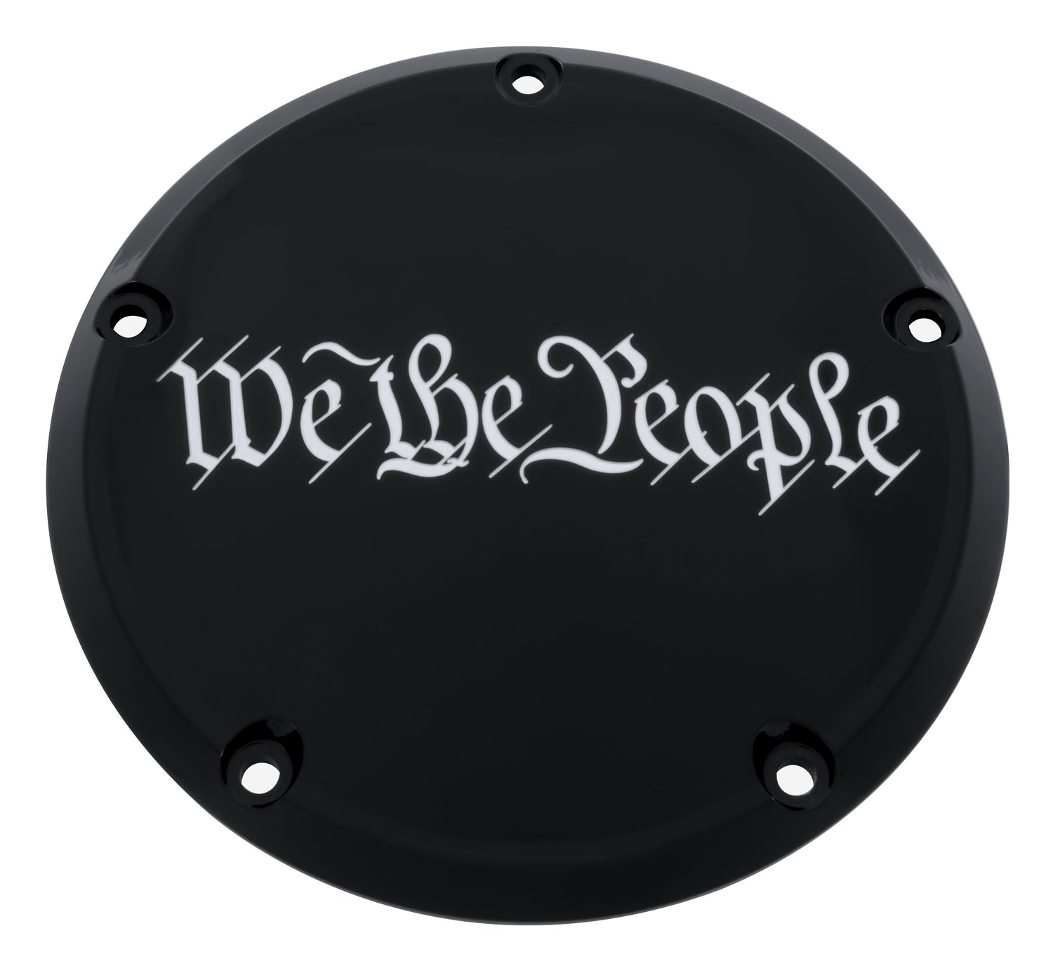 We The People    Black Gloss Derby Cover, 7 ¾ inches diameter
