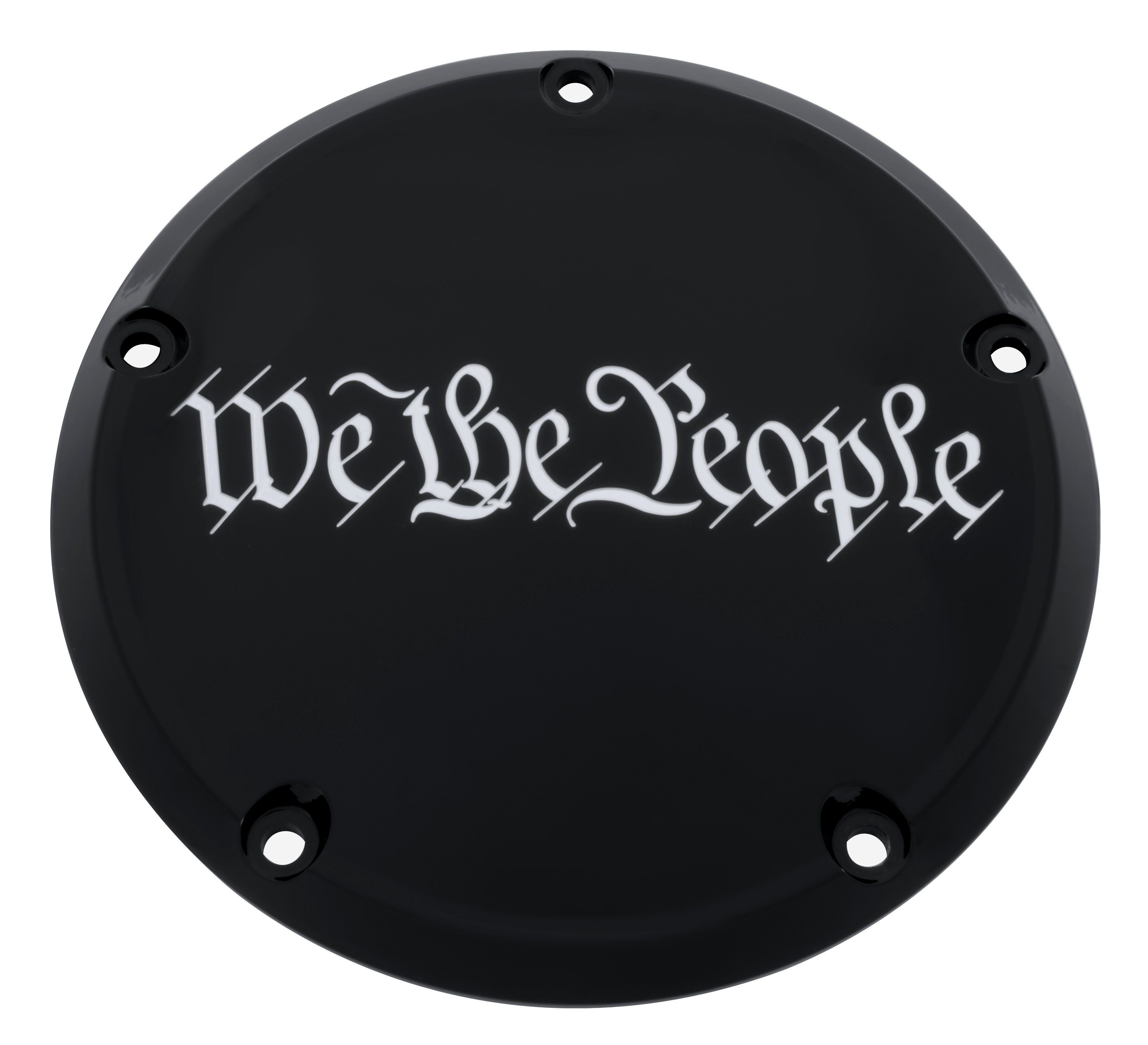 We The People    Black Gloss Derby Cover, 7 ¾ inches diameter