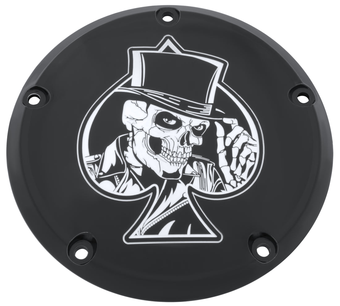 Ace of Spades Skull - 2016 &amp; newer Black Gloss Derby Cover