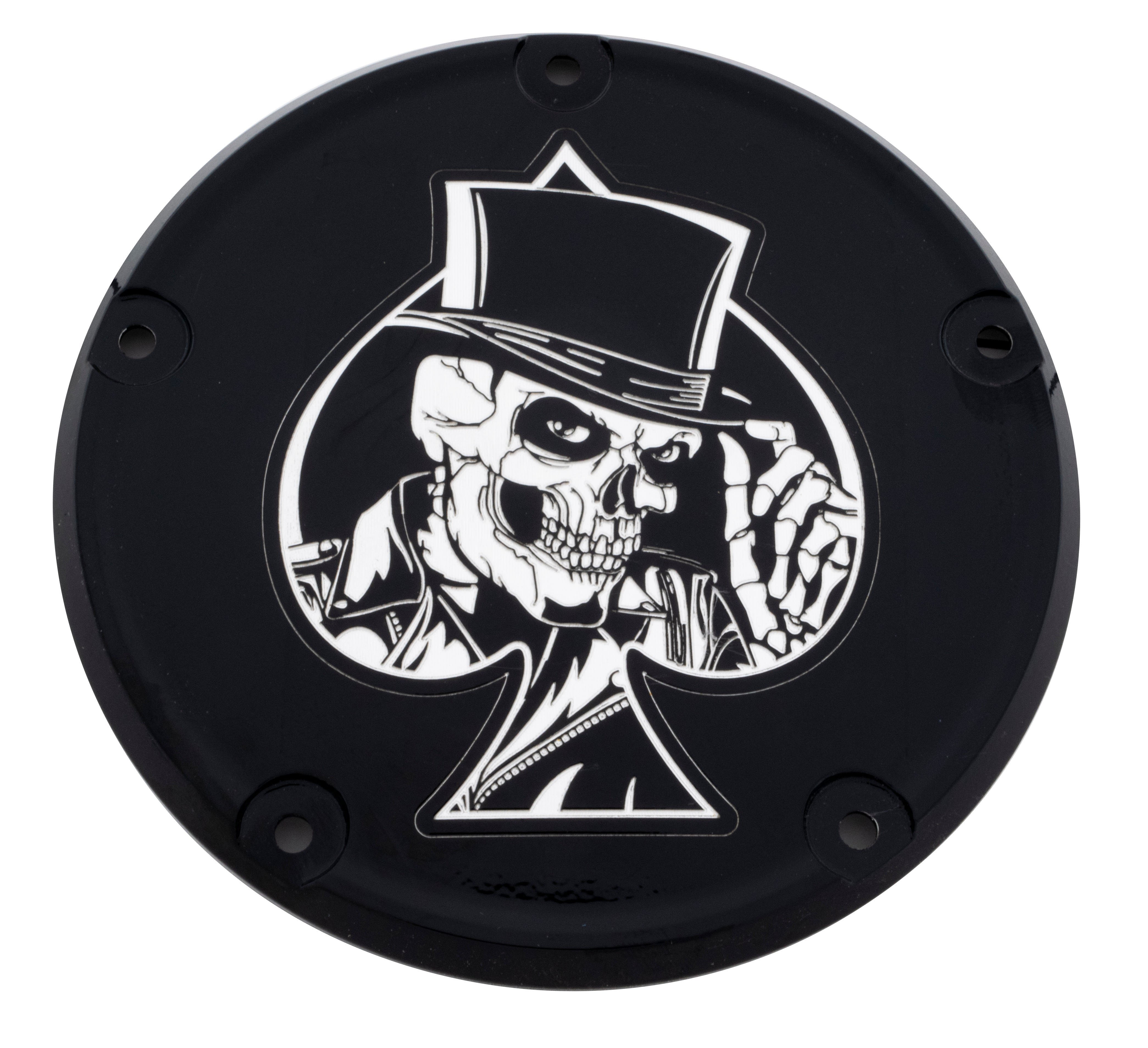Skull Ace Of Spades Decal Sticker – Vinyl, For Motorcycle Helmet, Chopper, Bumper, Truck – Black Diamond Art