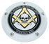 Widows Sons Derby cover in memory of Hiram Abiff with skull and crossbones design