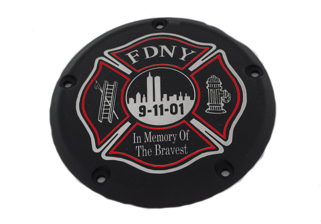 FDNY Memorial Maltese TC Derby Cover, 7 ¼ inches in diameter
