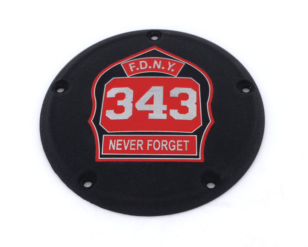 FDNY Helmet Shield   7 ¾ inches in diameter