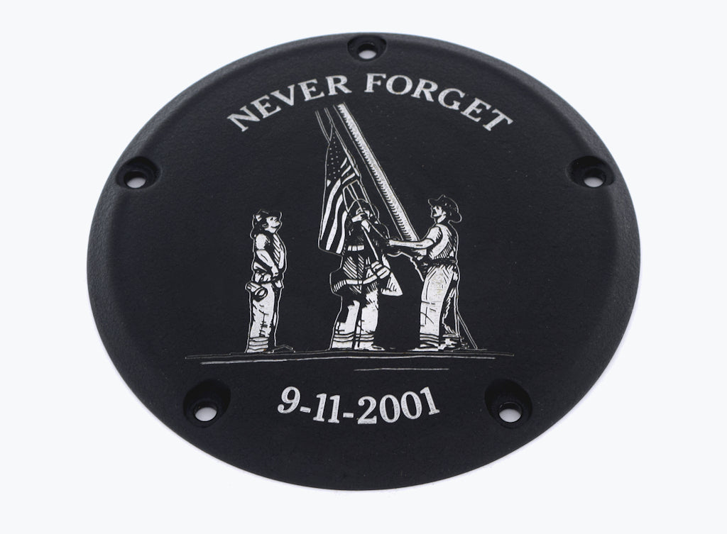 911 Never Forget - TC Derby Cover, 7 ¼ inches in diameter