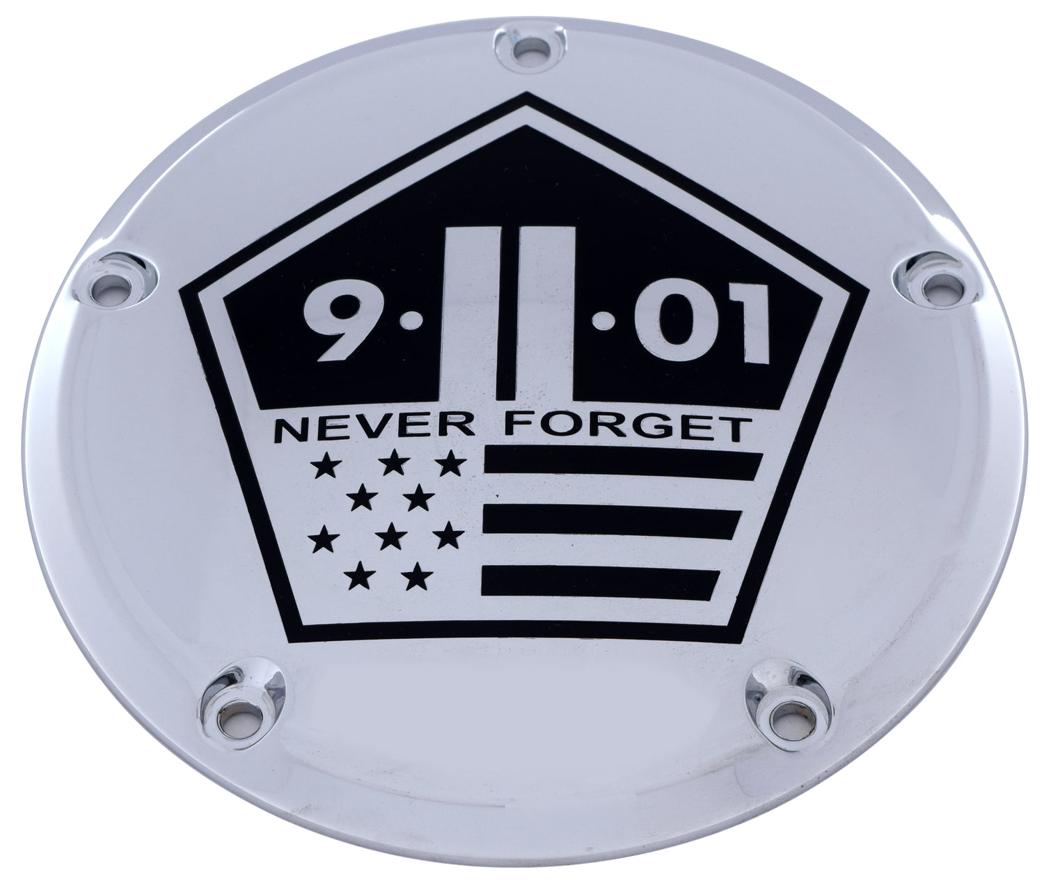 911 Never Forget (No Color) - TC Derby Cover, 7 ¼ inches in diameter