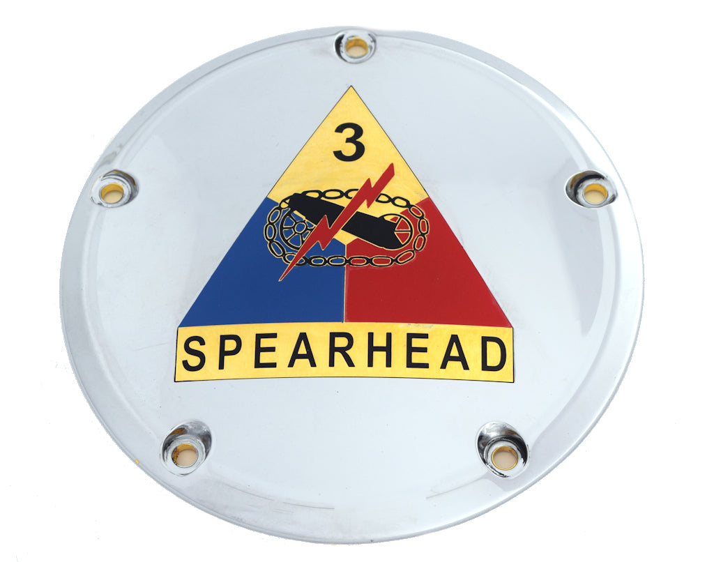 3rd Armored Division  TC Derby Cover, 7 ¼ inches in diameter