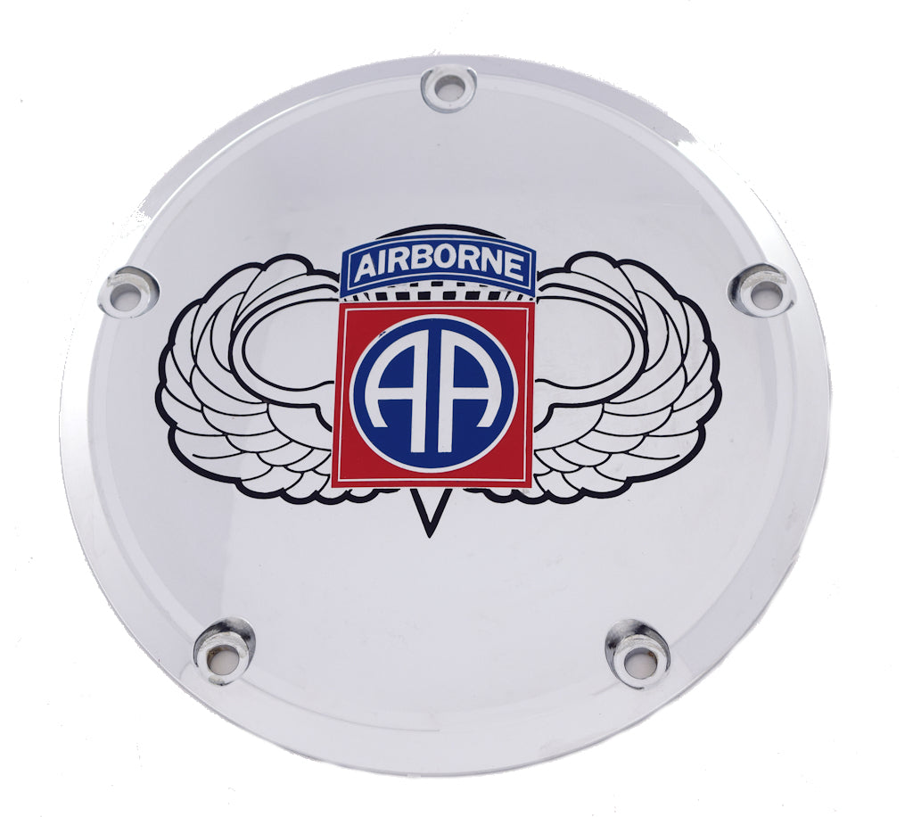 82nd Patch with Basic Jump Wings - TC Derby Cover, 7 ¼ inches in diameter