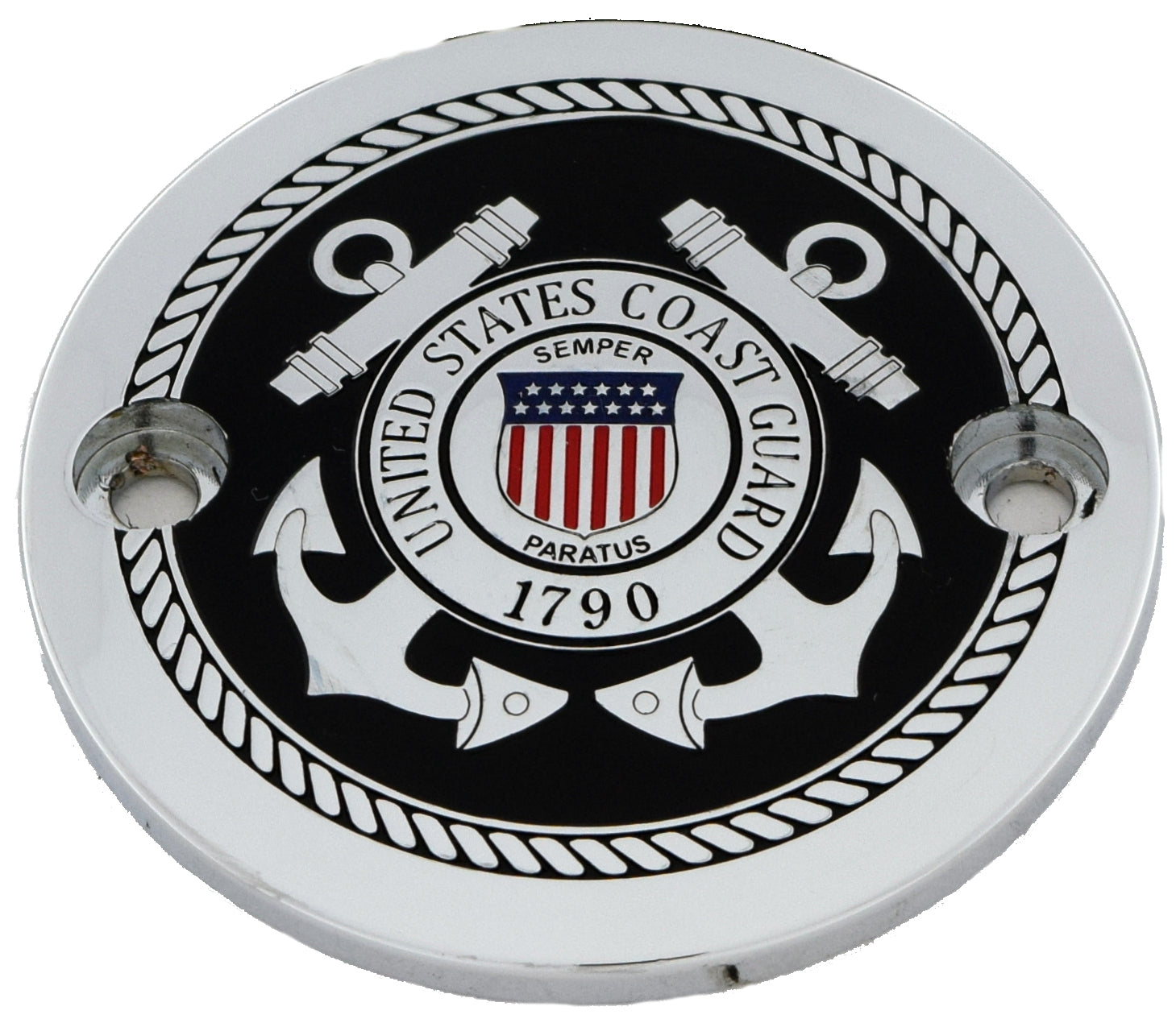 Coast Guard Seal(Black and Chrome) M8 Timer Cover