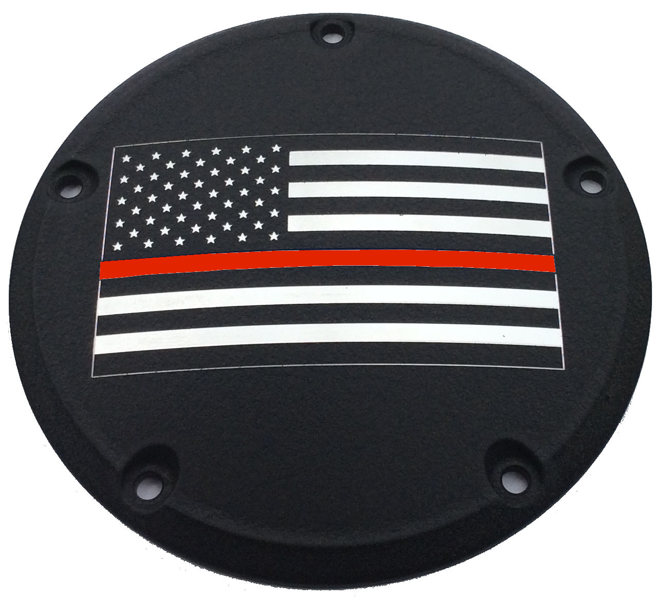 Red Line Flag Derby Cover, Black Gloss,