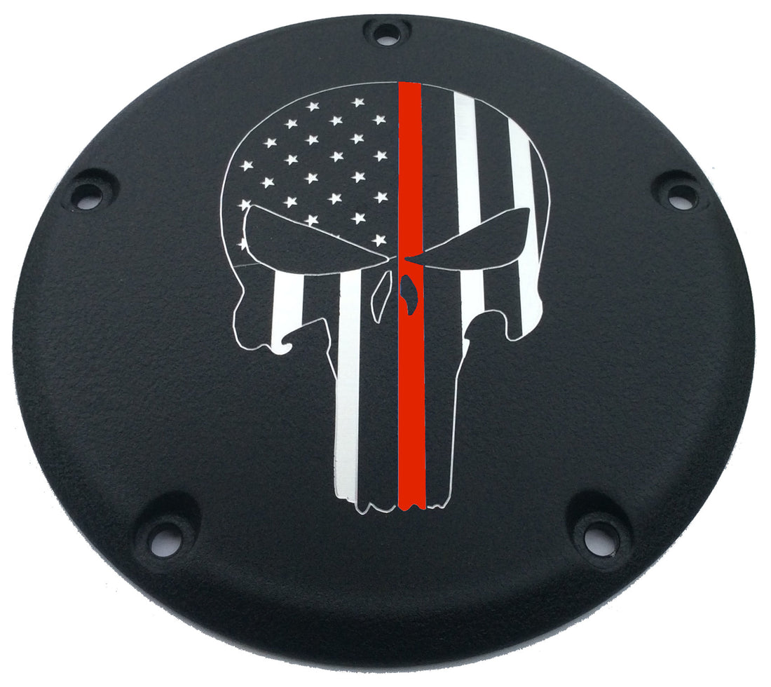 Red Line Punisher Derby Cover, Black Gloss, 2016 &amp; Later Touring