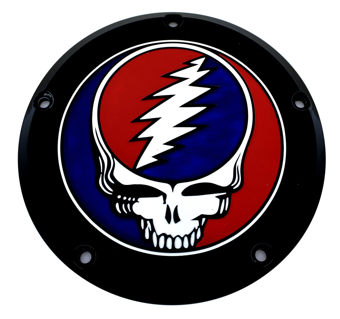 Steal Your Face - Black Full Color Derby Cover, 7 ¾ inches diameter