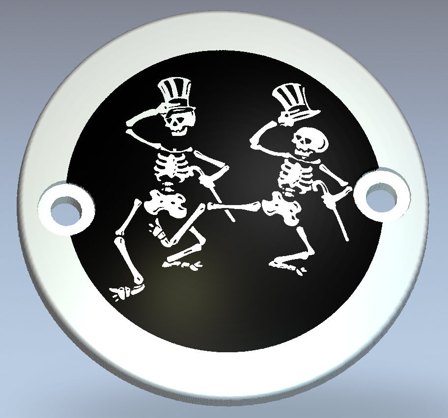 Dancing Skeletons Black and Chrome M8 Timer