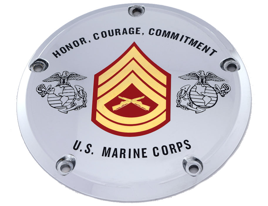 Marine Gunnery Sergeant - 7¼ inch Derby Cover Gold Plated