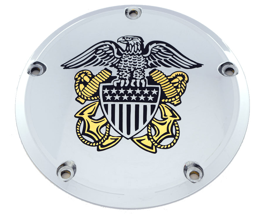 Naval Officer Crest TC Derby Cover, 7 ¼ inches in diameter