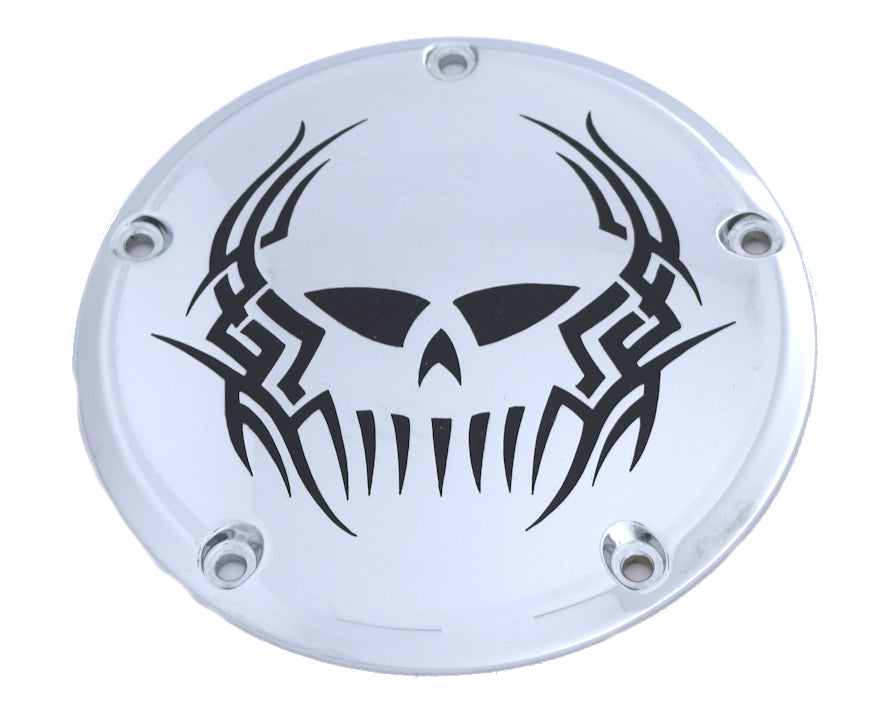 Tribal Skull   Derby Cover, 7 ¾ inches diameter