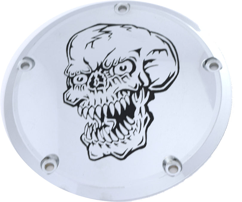 Fanged Skull TC Derby Cover, 7 ¼ inches in diameter