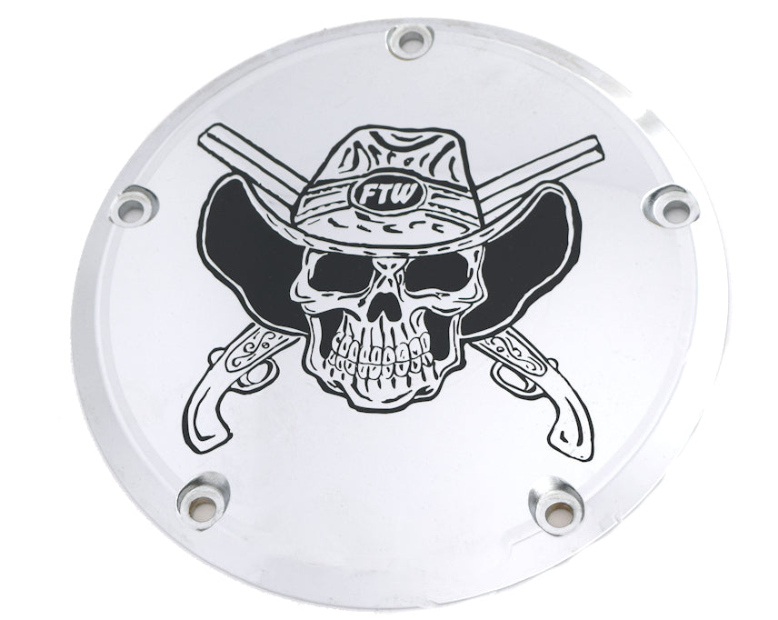 Crossed Pistols FTW Skull -  Derby Cover