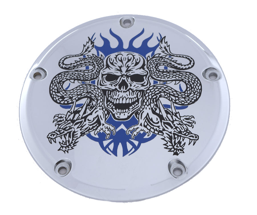 Skull and Dragon I   Derby Cover, 7 ¾ inches diameter