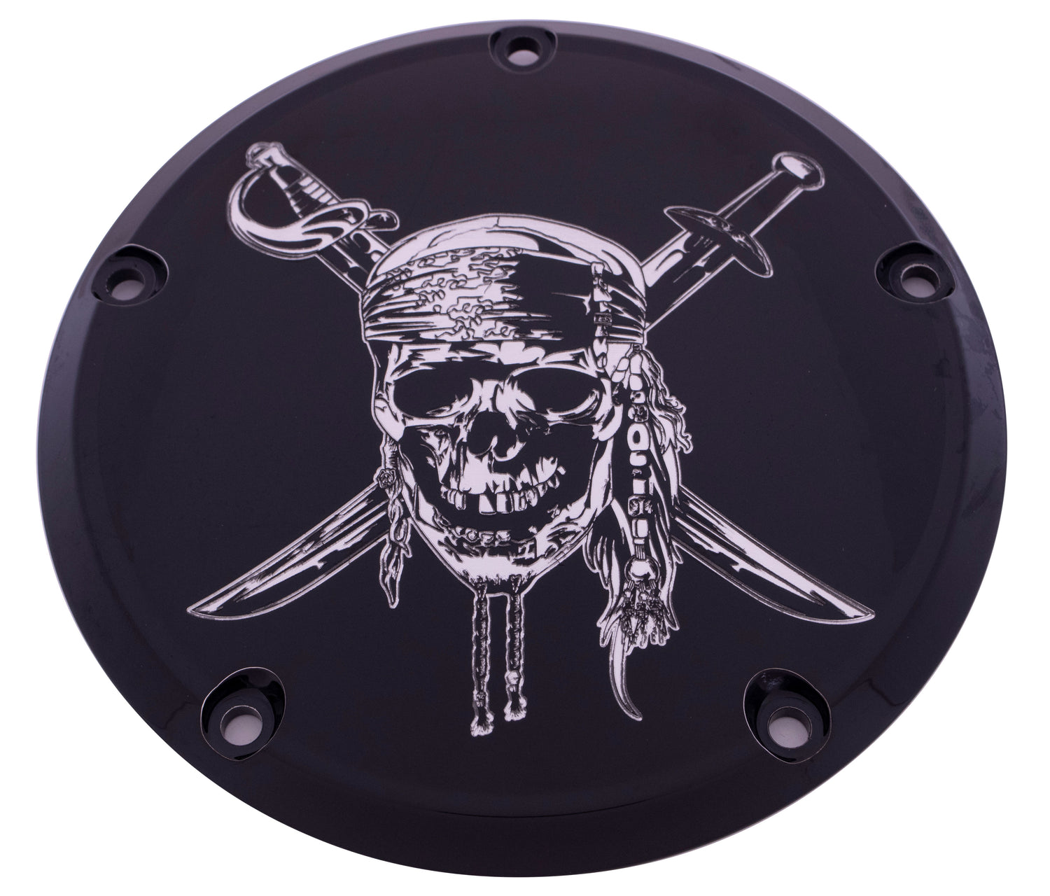 Jolly Roger -7¼ inch Derby Cover Black