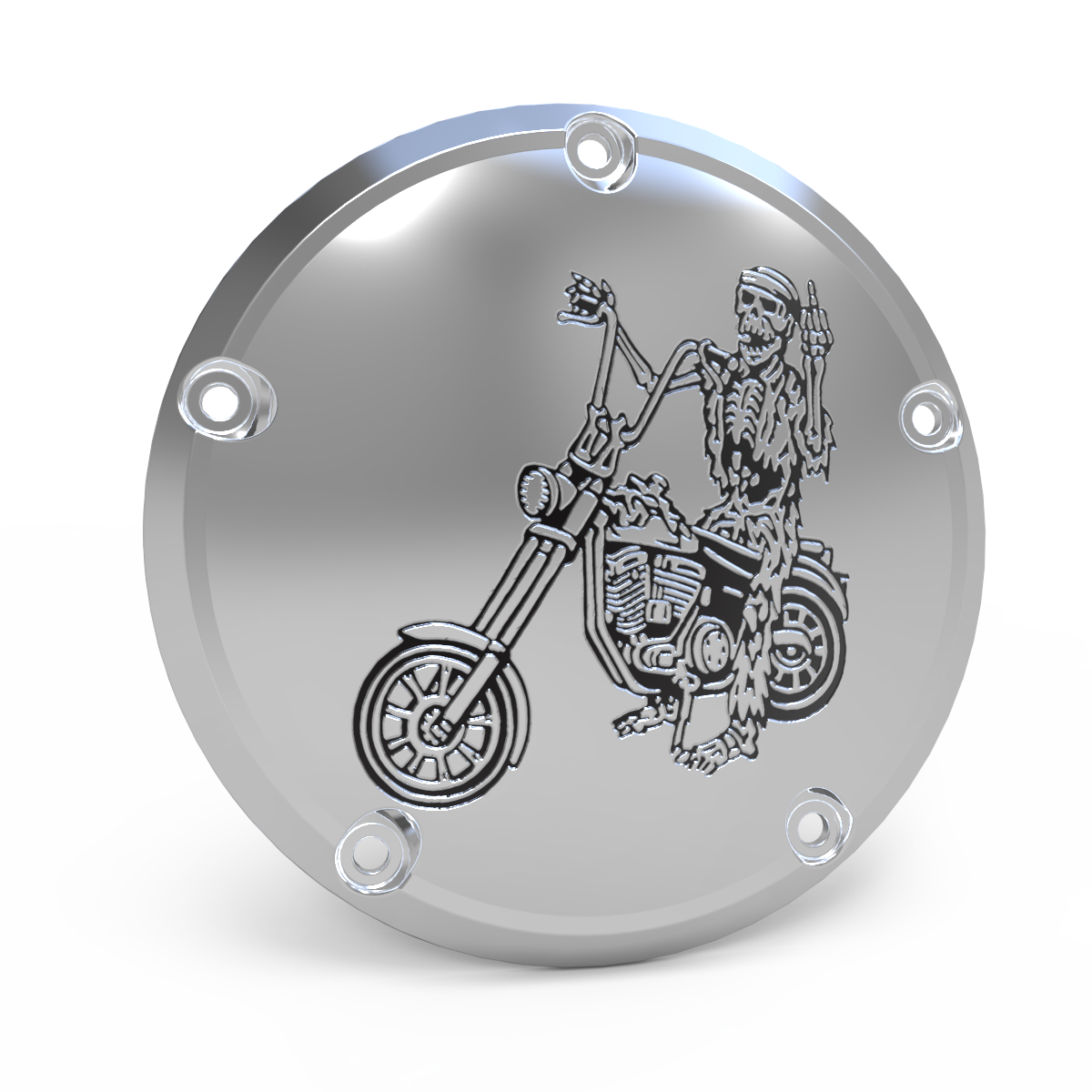 Skeleton Biker  Milwaukee 8 Derby Cover