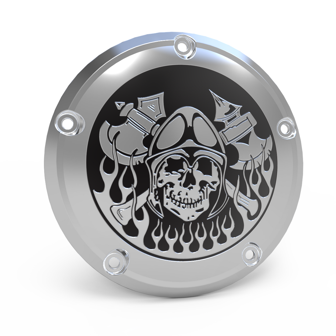 Viking Skull Derby Cover, 7 ¾ inches diameter