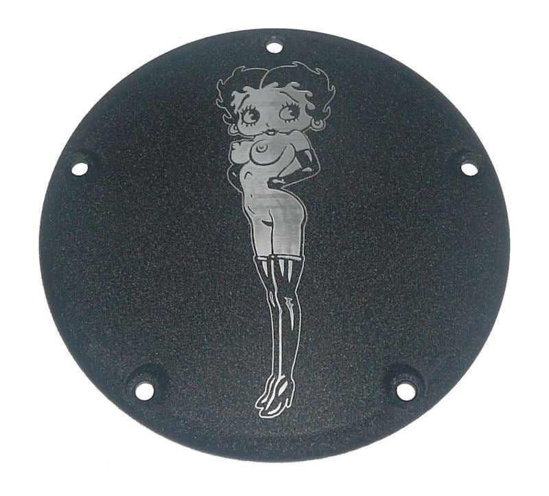 Black Betty, Black Gloss TC Derby Cover, 7 ¼ inches in diameter