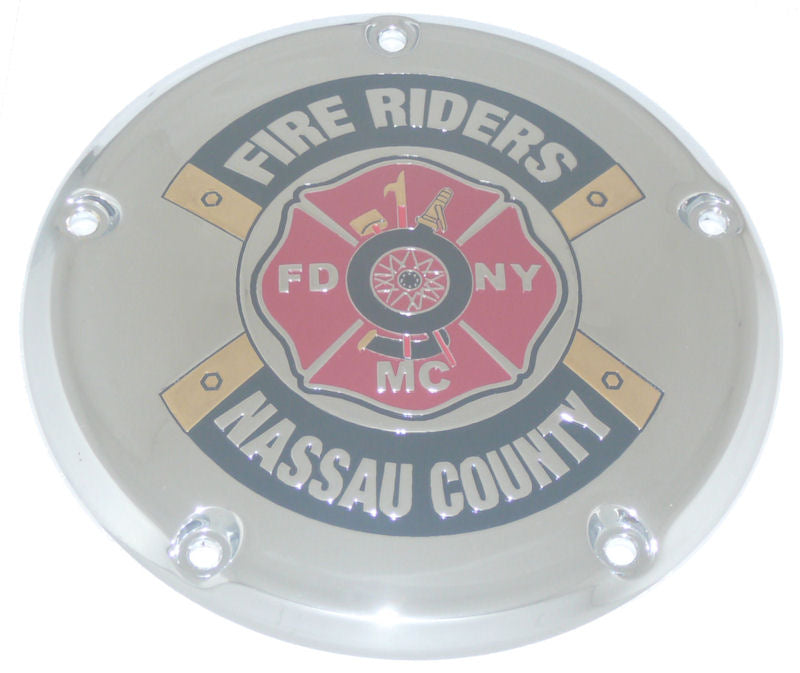 Nassau County Fire Riders TC Derby Cover, 7 ¼ inches in diameter