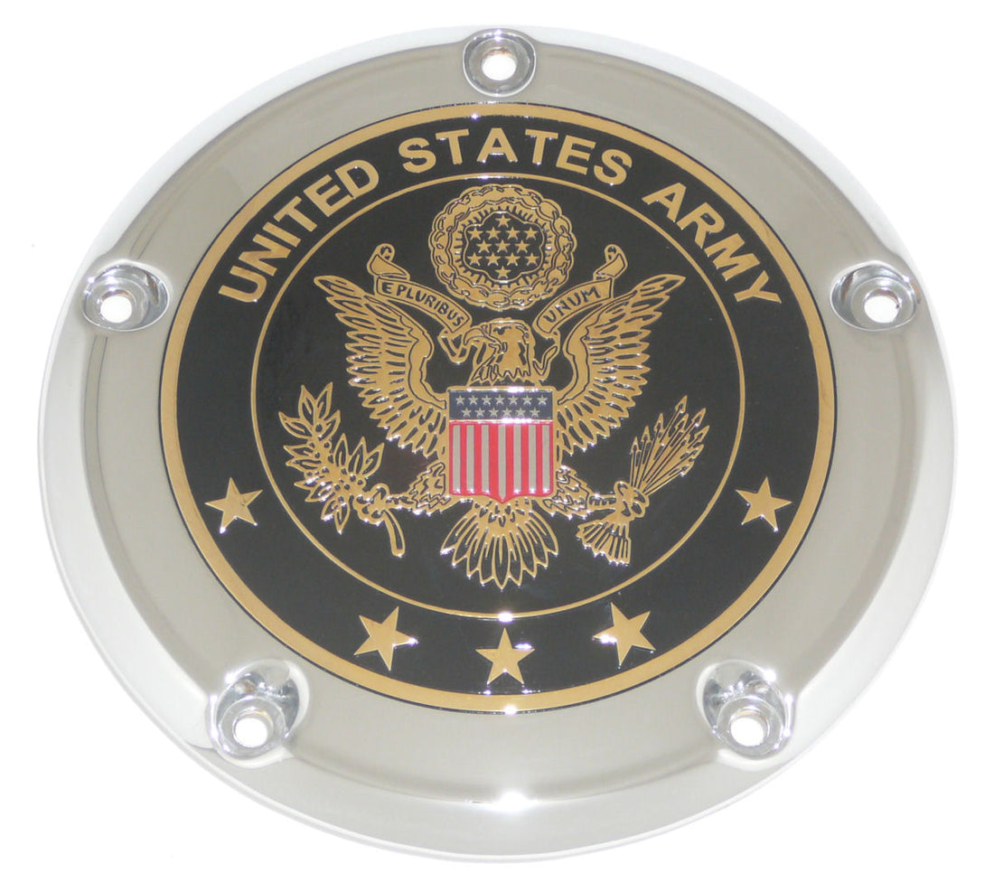 US Army Seal - Black &amp; Gold TC Derby Cover, 7 ¼ inches in diameter