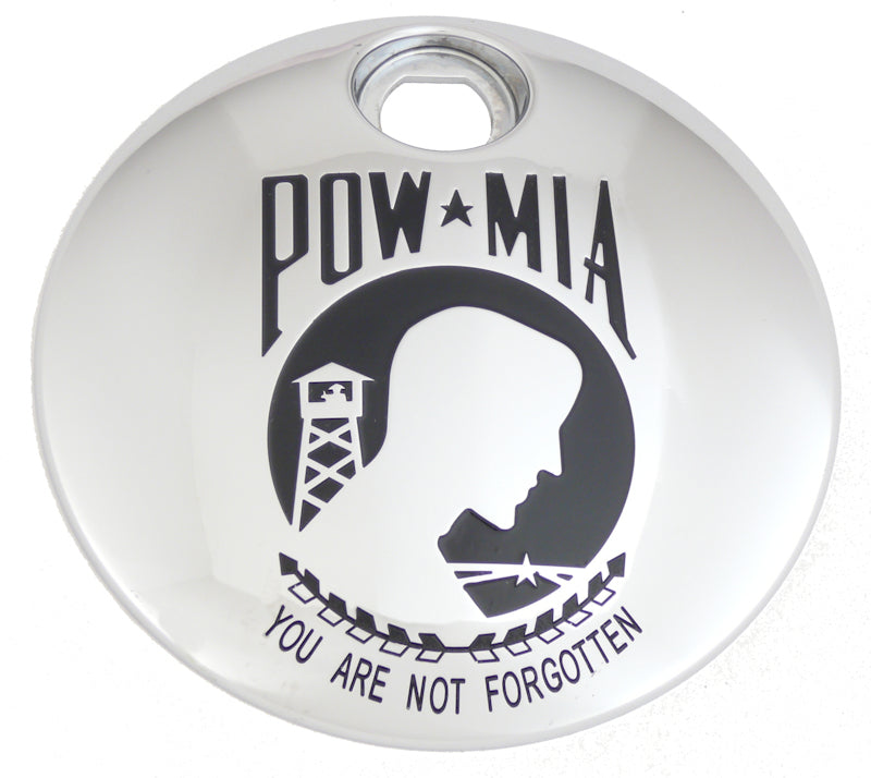 POW-MIA; Black &amp; Chrome- FLH Fuel Lid (1992-2007)